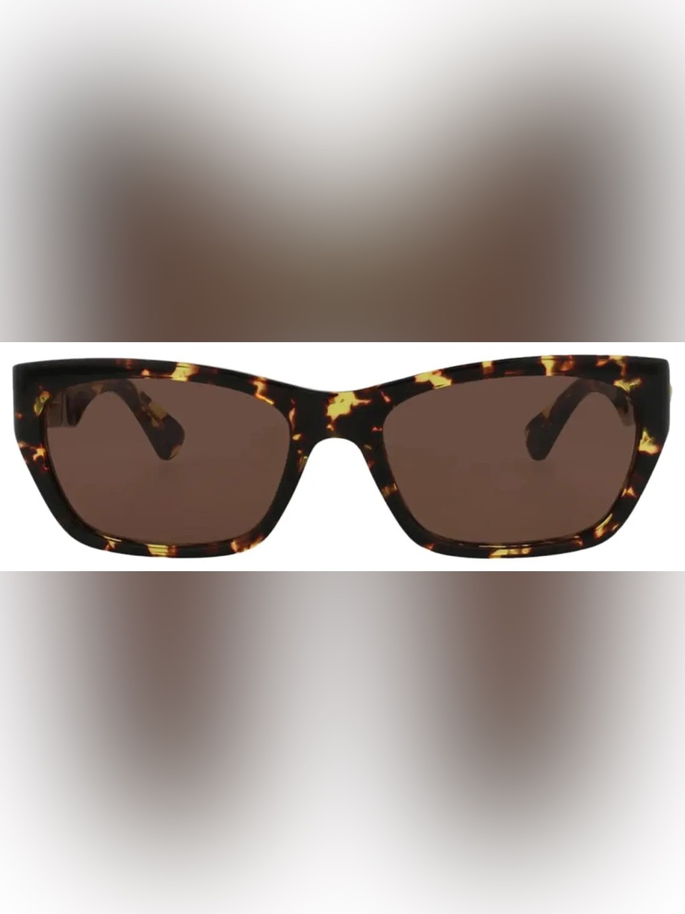 Bottega Veneta Tortoiseshell Square Frame Acetate Sunglasses Unisex